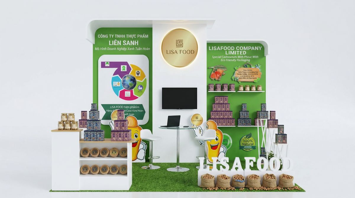 Booth hội nghị thương hiệu Lisa Food