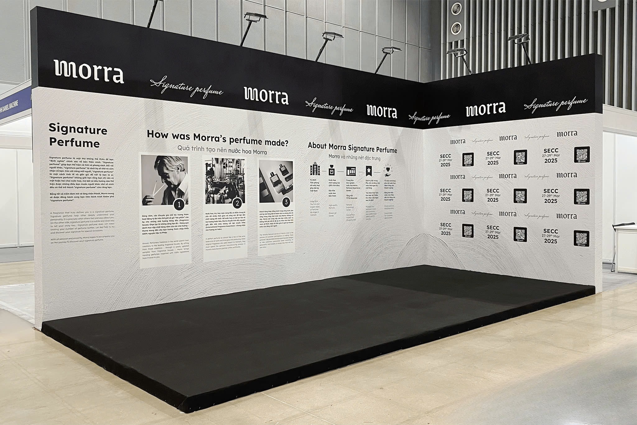 Gian hàng thương hiệu nước hoa Morra tại HCMC EXPORT