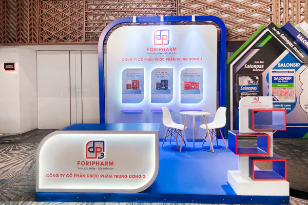 Booth thương hiệu Foripharm tại sự kiện ngành dược Hồ Chí Minh