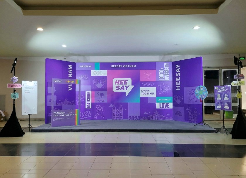 Booth check in thương hiệu Heesay Việt Nam