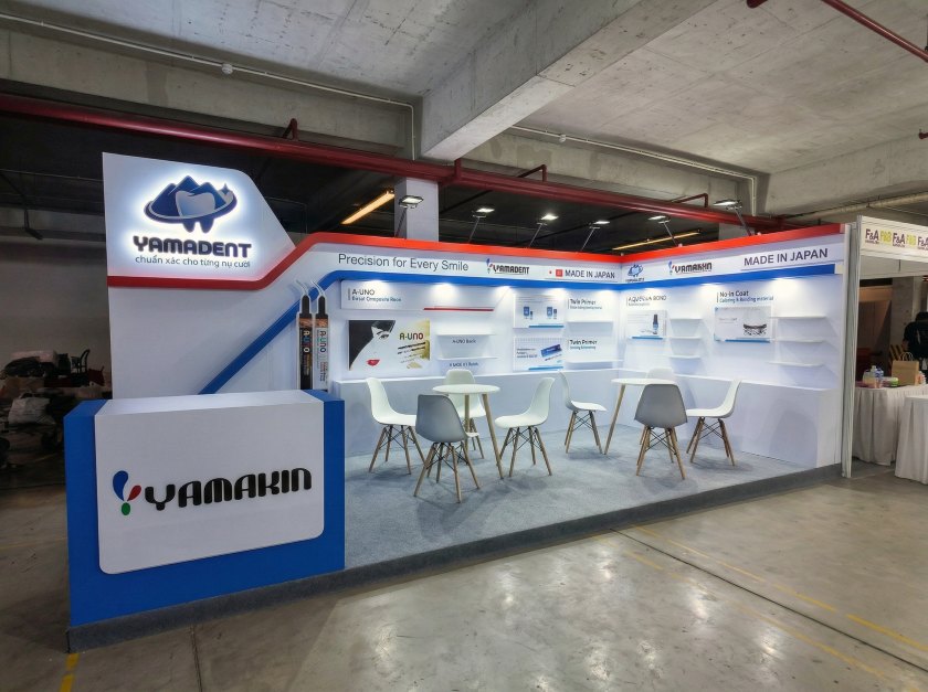 Booth thương hiệu Yamedent tại hội nghị răng hàm mặt lần thứ 48