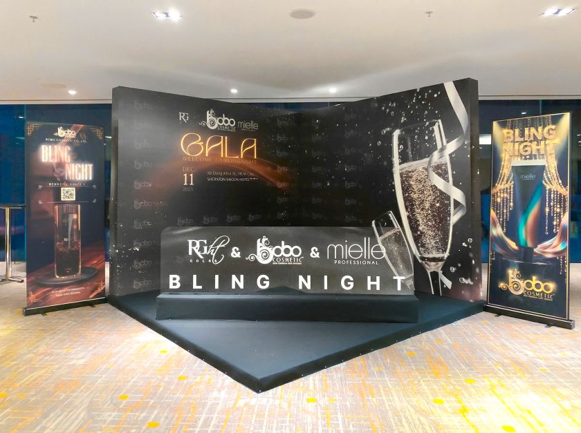 Dự án Booth Check-In Bobo Cosmetic – Điểm Nhấn Tỏa Sáng Tại Gala Bling Night - AZparty