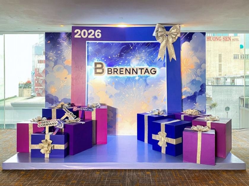 Dự án Booth Check-In Brenntag Sang Trọng - Điểm Nhấn Tại Sự Kiện YEP 2025 - AZparty