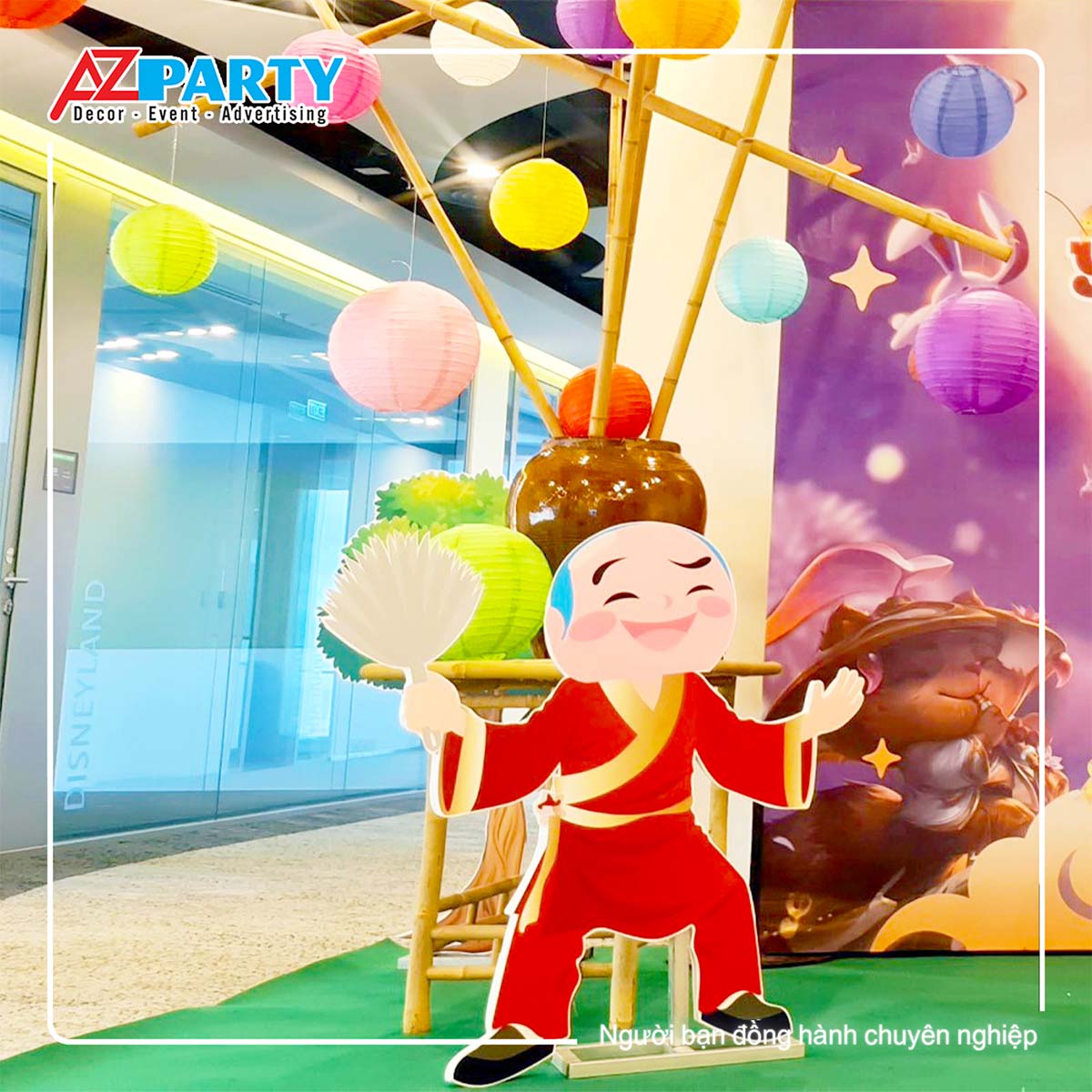 Mô hình chú Cuội ngồi gốc đa – điểm nhấn dân gian sinh động trong tiểu cảnh trung thu tại Garena Vietnam