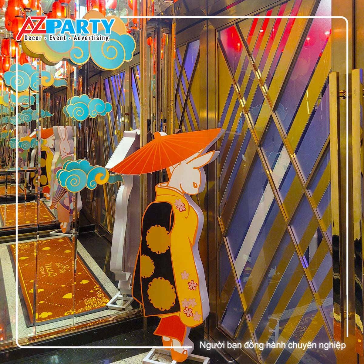 Chi tiết trang trí phụ kiện trung thu độc đáo trong sự kiện Galaxy Macau do AZparty thực hiện