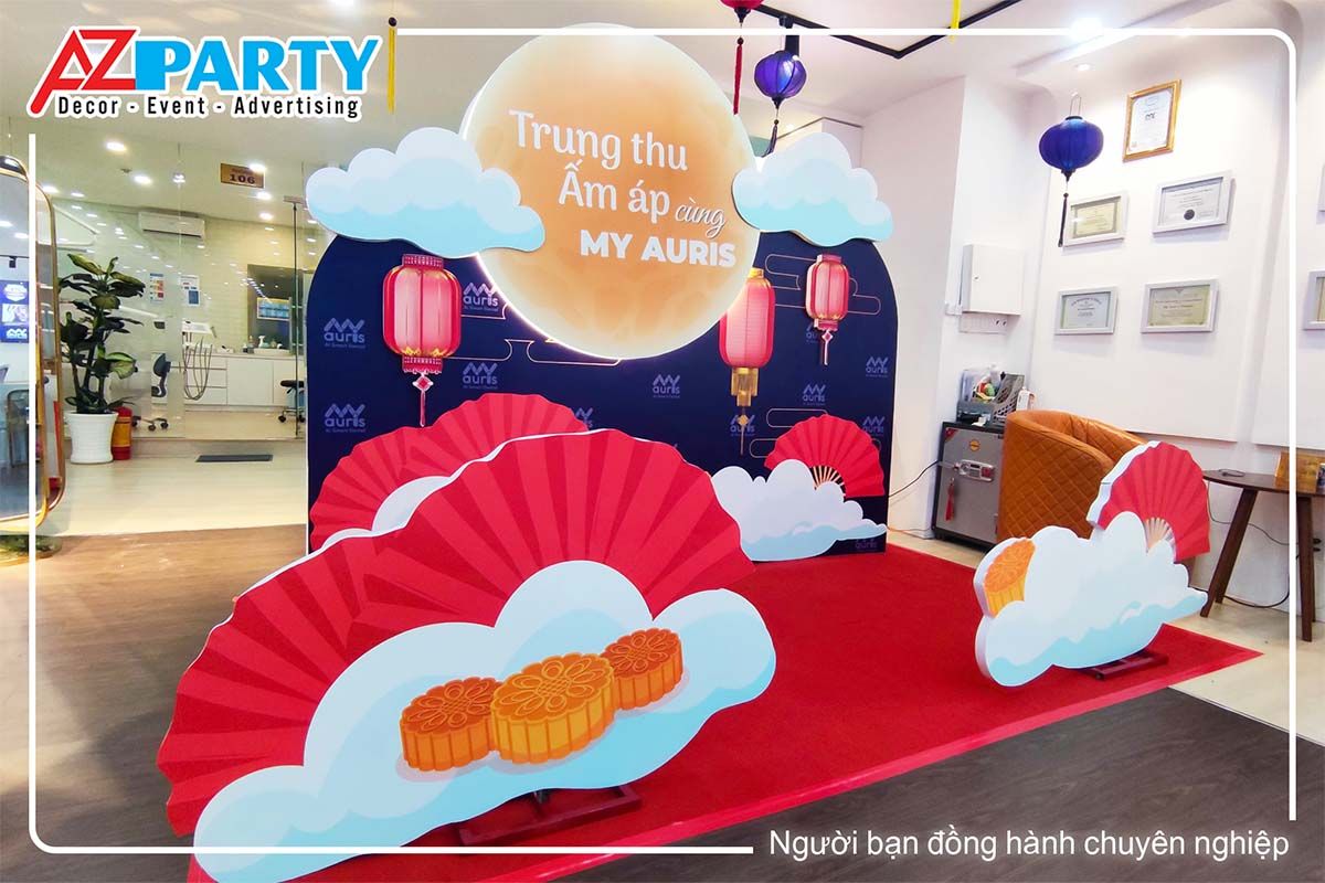 Lồng đèn và đèn ông sao trang trí lung linh trong mùa trung thu