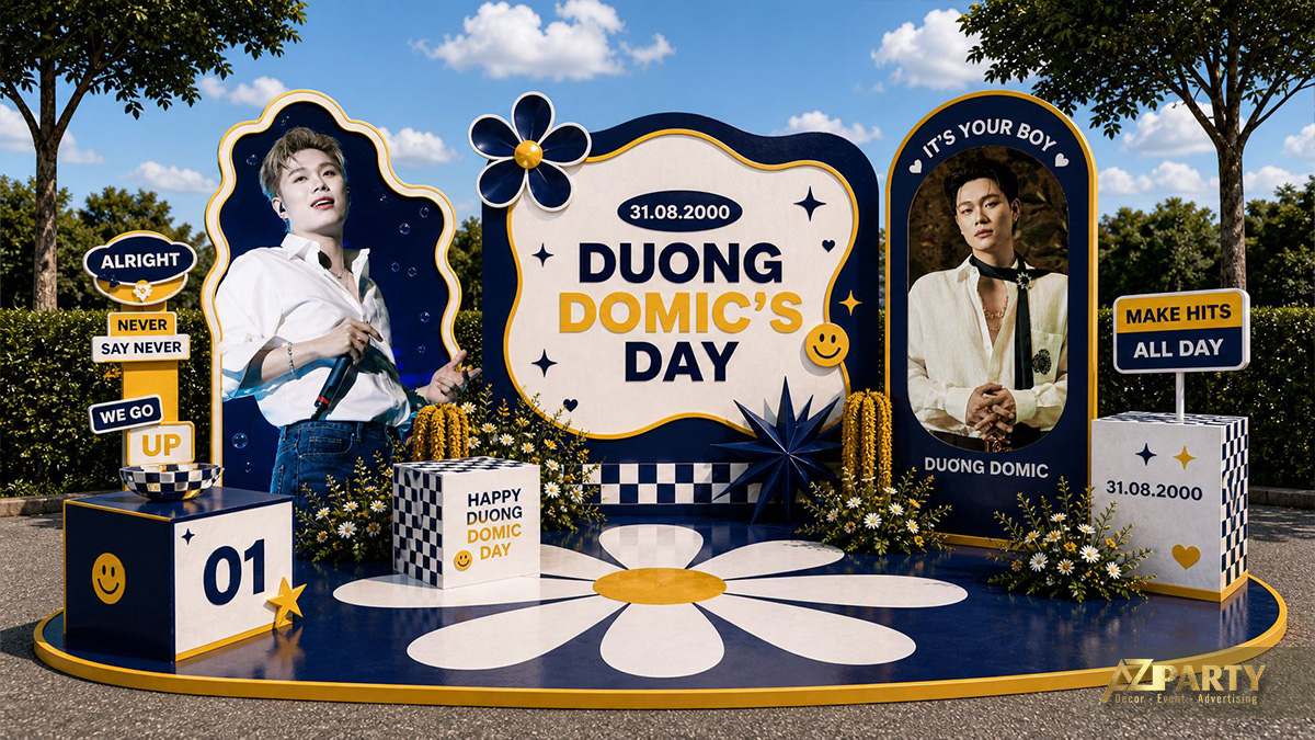 Mẫu booth fanmeeting Dương Domic