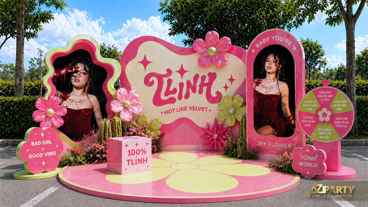 Mẫu booth fanmeeting tlinh