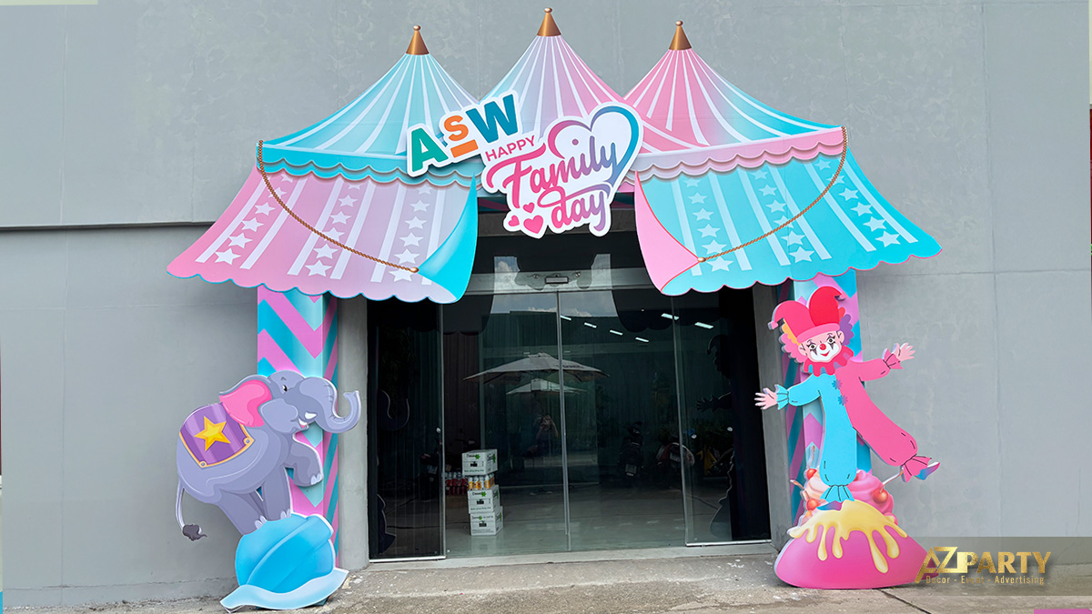 Không gian trang trí và hoạt động giải trí tại ngày hội gia đình ASW