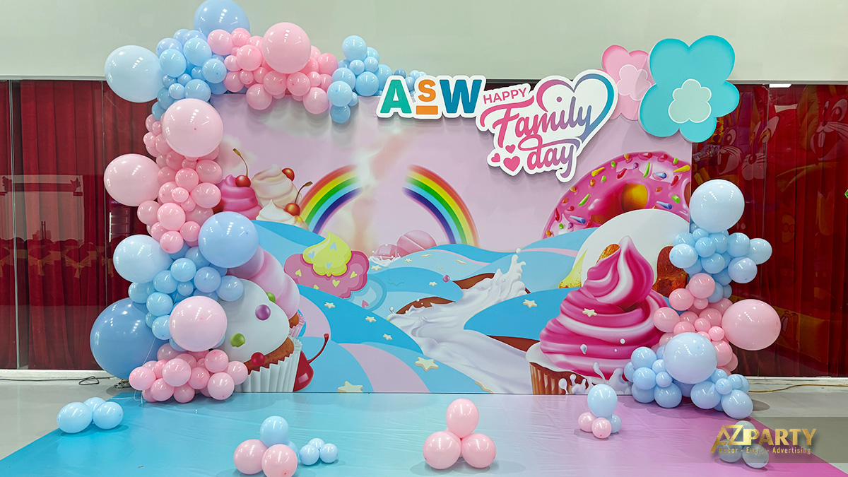 Hình ảnh các bé vui chơi tại khu vực giải trí ngày hội ASW Family Day