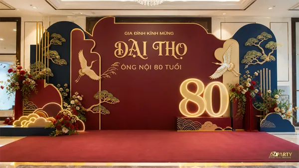 20 mẫu trang trí lễ mừng thọ đẹp, trang trọng cho ông bà