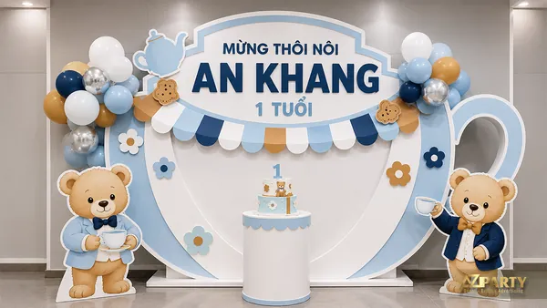 10 mẫu backdrop thôi nôi đẹp cho bé trai và bé gái