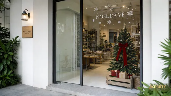 40 mẫu trang trí Noel đơn giản cho văn phòng, cửa hàng và sảnh nhỏ