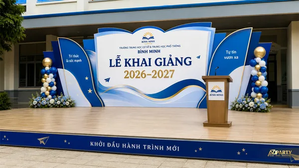24 mẫu sân khấu khai giảng đẹp cho ngày đầu năm học