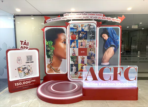 Thiết kế & thi booth giới thiệu phần mềm mua sắm online ACFC