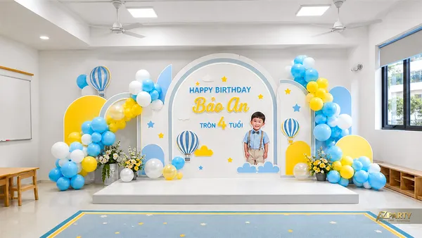 15 mẫu tổ chức sinh nhật cho bé tại trường vui và gọn