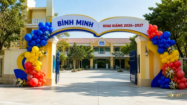 22 mẫu trang trí bóng bay khai giảng cho nhiều khu vực