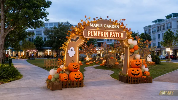 22 mẫu trang trí Halloween ngoài trời nổi bật khi lên đèn