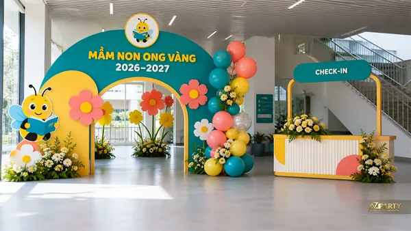 26 ý tưởng trang trí khai giảng mầm non vui tươi, gần gũi