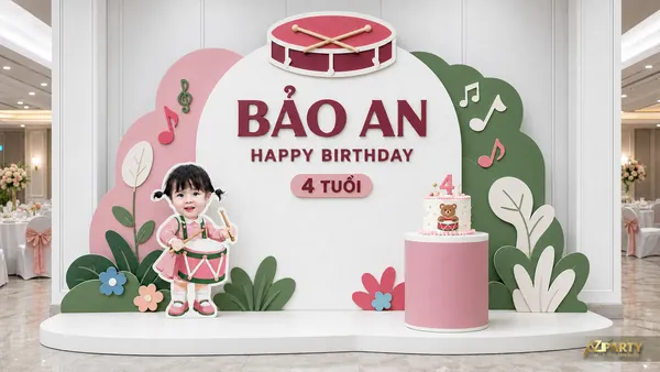 10 mẫu trang trí sinh nhật bé gái 4 tuổi đầy màu sắc