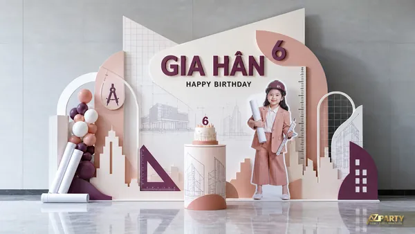 13 mẫu trang trí sinh nhật bé gái 6 tuổi theo nghề bé mơ ước