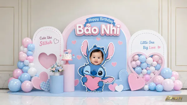 10 mẫu trang trí sinh nhật Stitch đáng yêu cho bé