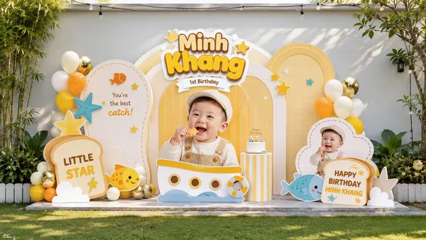 10 mẫu trang trí sinh nhật tại nhà cho bé trai gọn đẹp