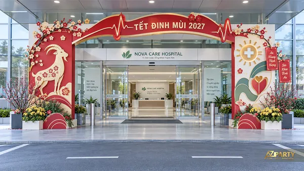 40 ý tưởng trang trí Tết bệnh viện ấm áp, gọn gàng