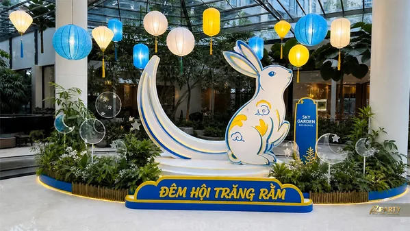 14 mẫu trang trí Trung Thu chung cư và sảnh căn hộ