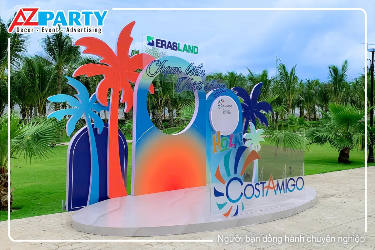Góc chụp bên trái của booth Costamigo