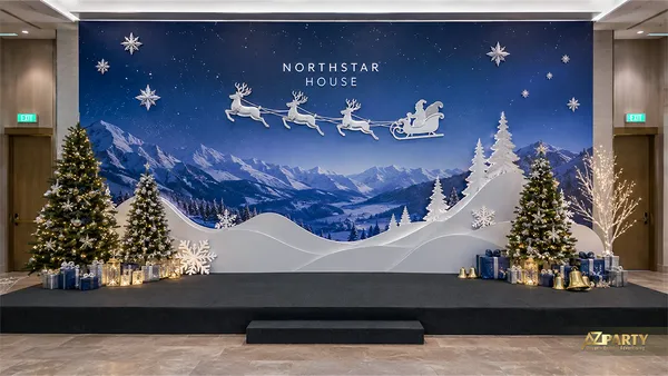 38 mẫu backdrop Noel đẹp cho sân khấu và góc check-in