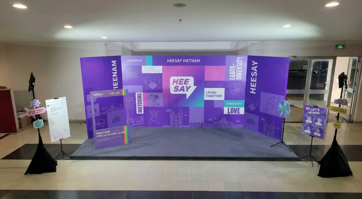 Góc chụp flycam của photobooth Heesay Việt Nam