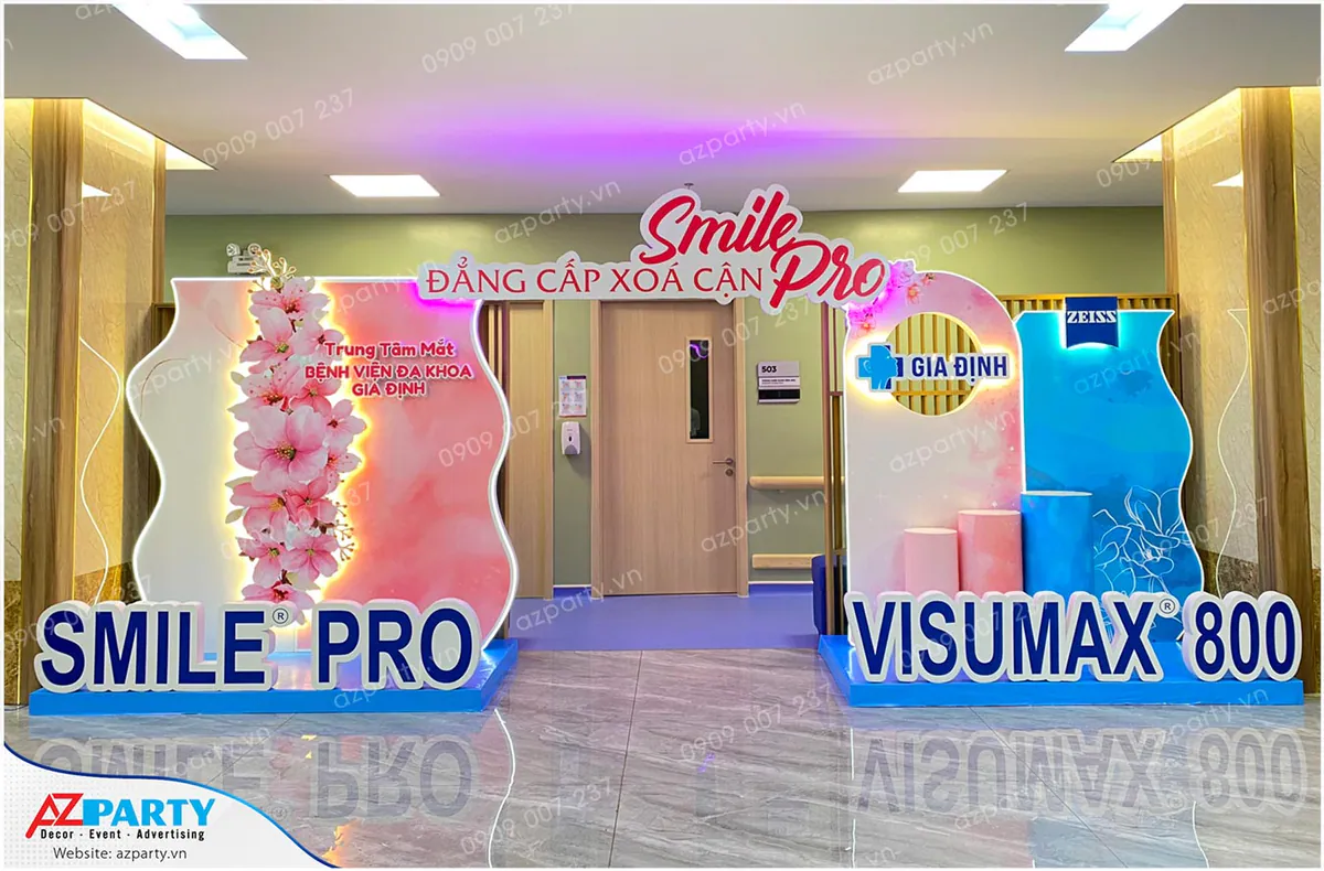 Toàn cảnh booth tại bệnh viện Gia Định trong sự kiện giới thiệu công nghệ mới Smile Pro