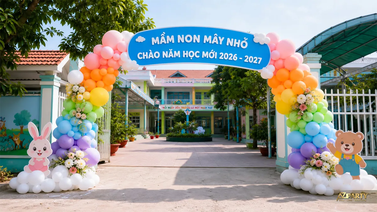 15 mẫu cổng bóng khai giảng đẹp cho năm học mới | AZparty