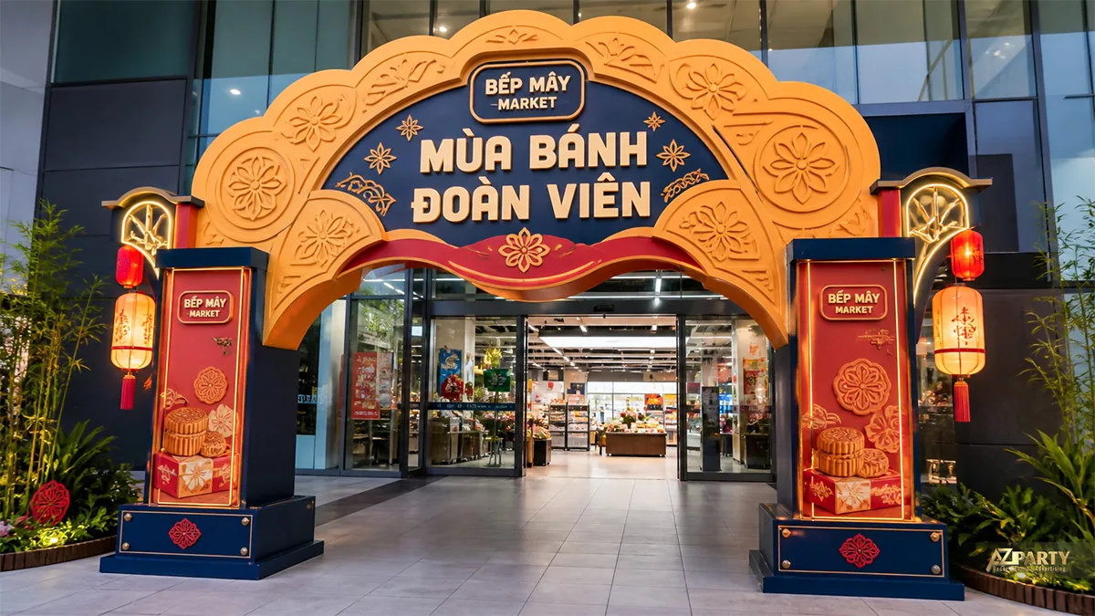 Cổng bánh Trung Thu màu cam