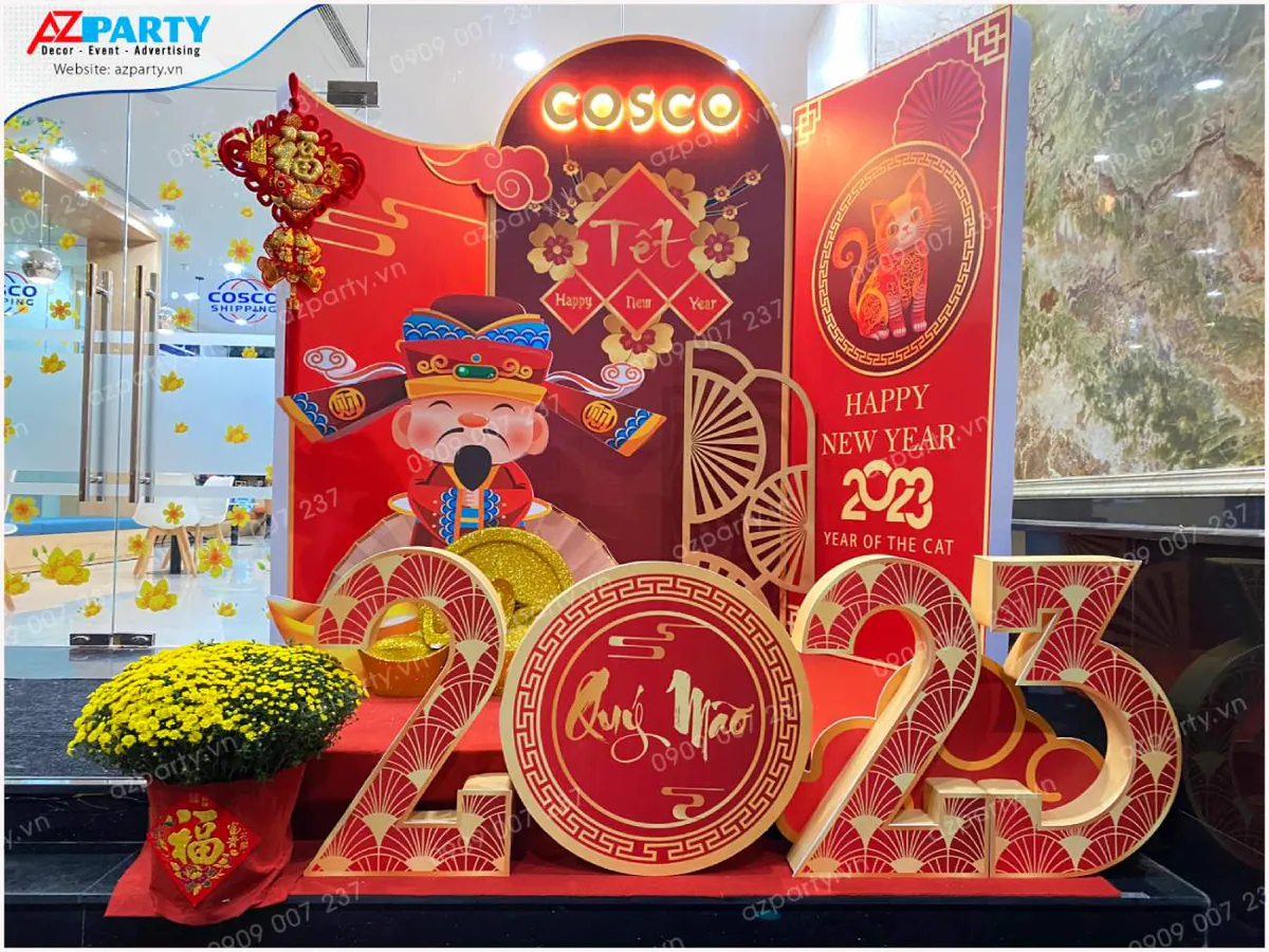 tiểu cảnh trang trí tết
