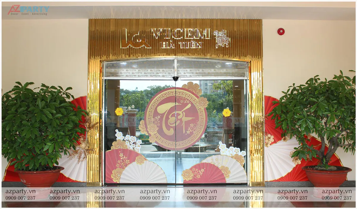 trang trí tết công ty vicem