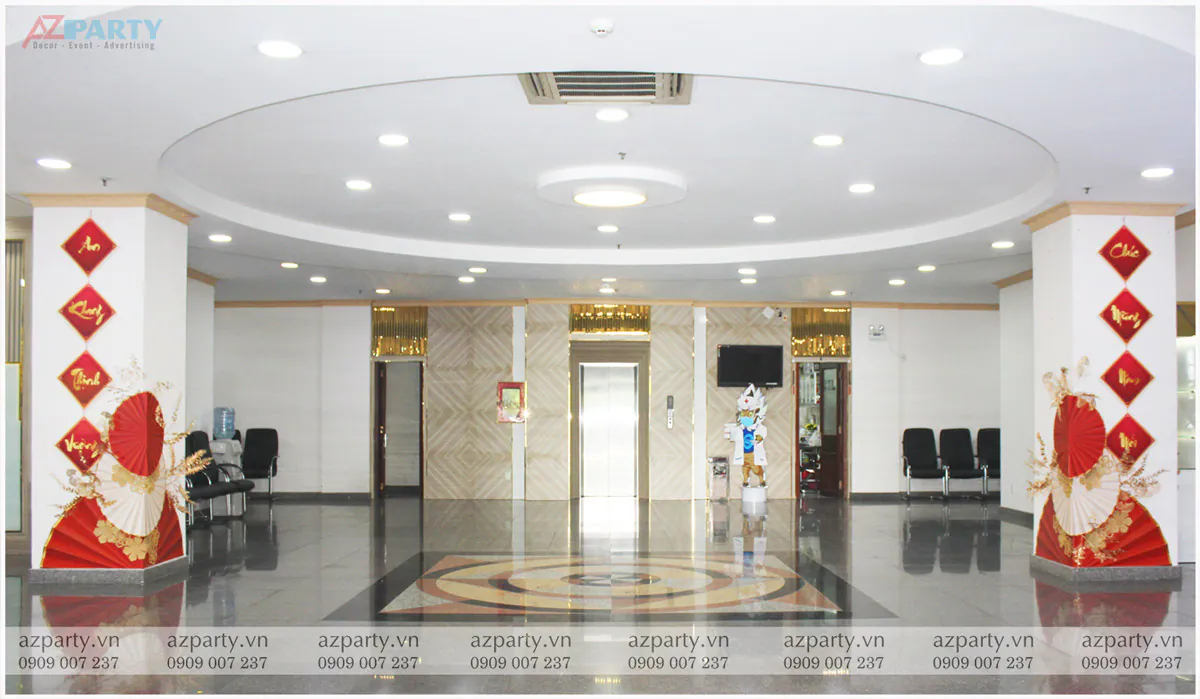 trang trí tết công ty vicem