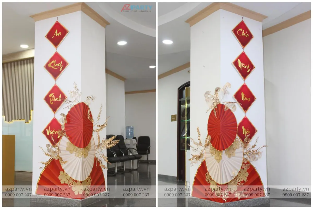 trang trí tết công ty