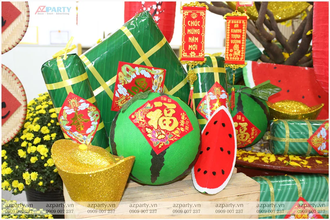 trang trí tết công ty