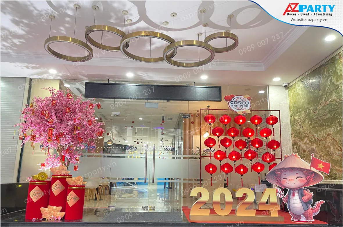 trang trí tết công ty cosco