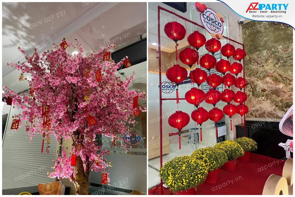 trang trí tết công ty cosco