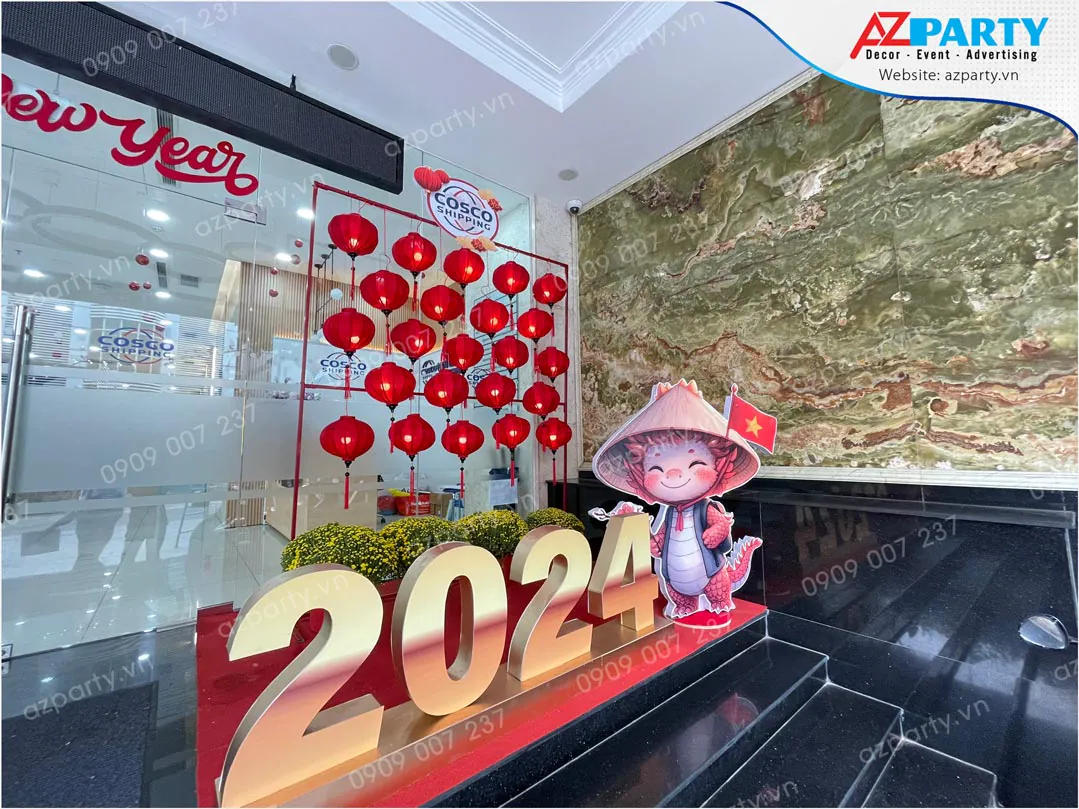 trang trí tết công ty cosco