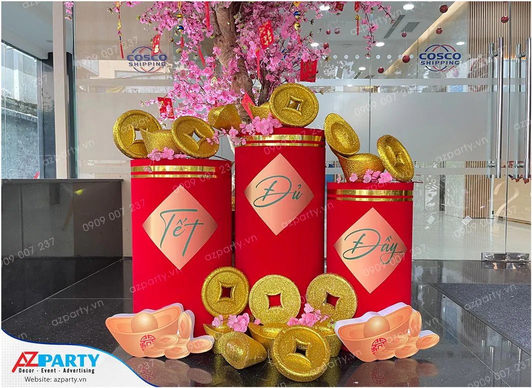 trang trí tết công ty cosco