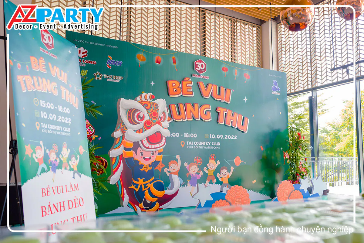 Backdrop trang trí tết trung thu 