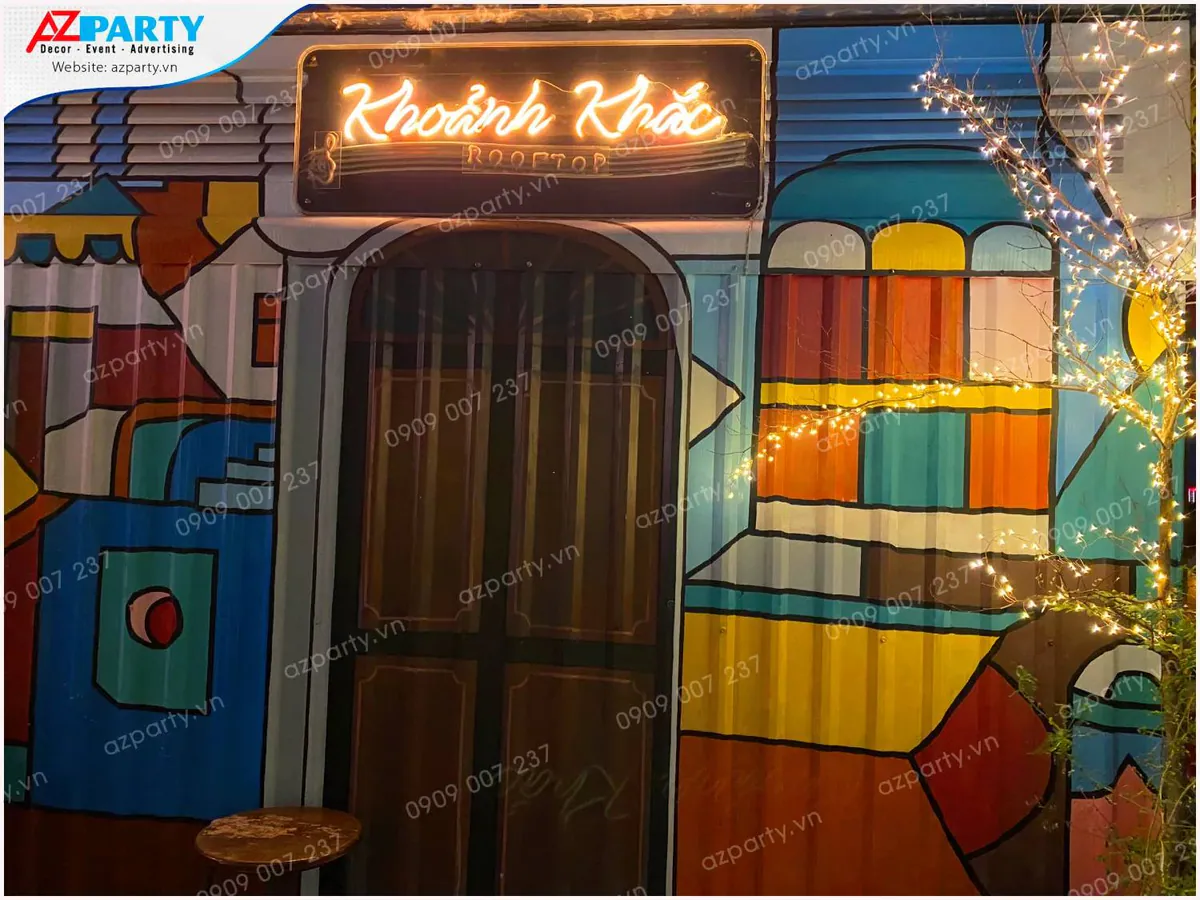 trang trí tết quán cafe