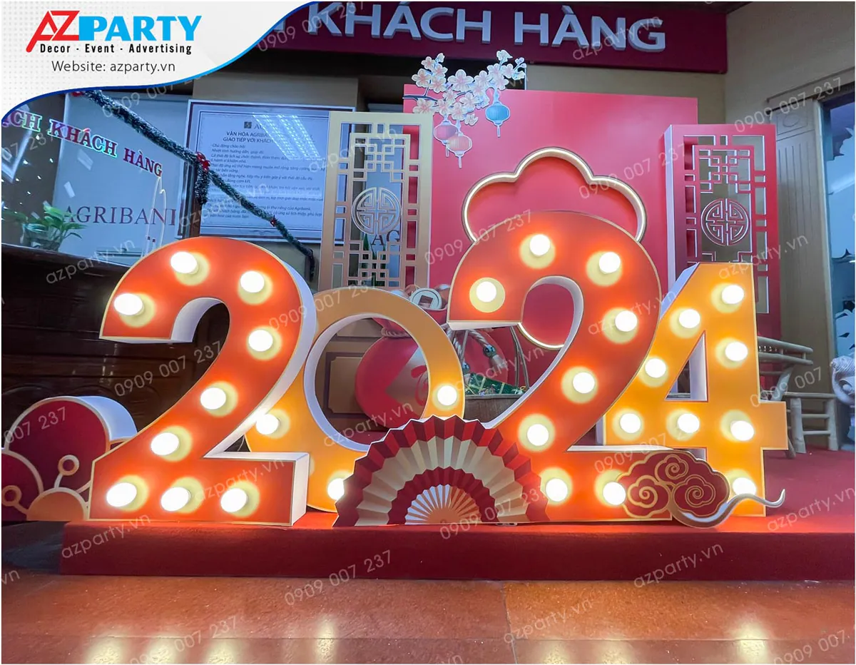 trang trí tết tại ngân hàng