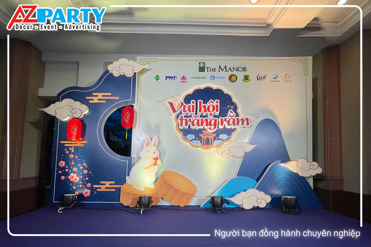 backdrop chương trình ấn tượng với các chi tiết nổi khổi