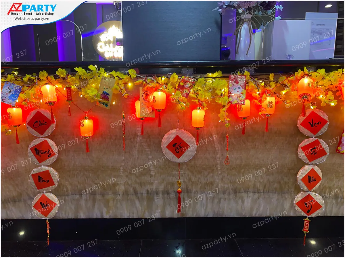 tiểu cảnh trang trí tết