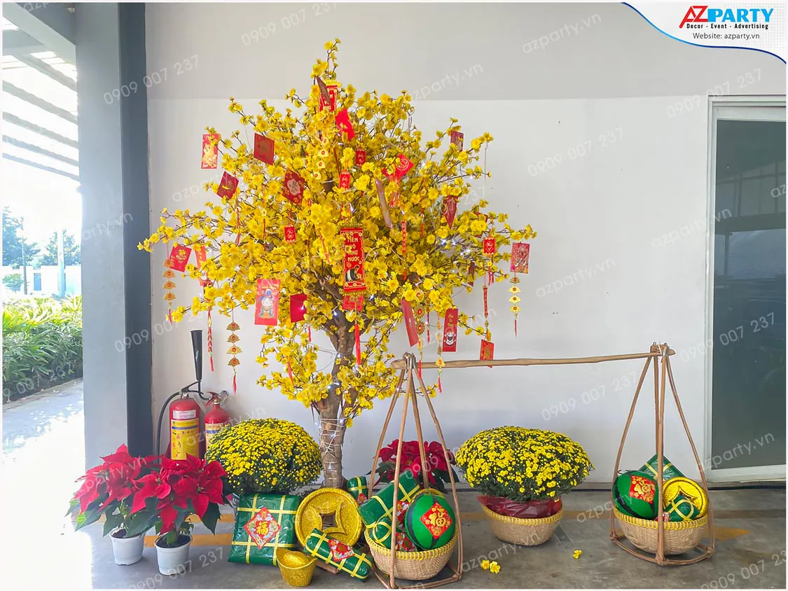 trang trí tết công ty